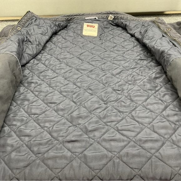 Vintage Levi’s Jacket Men’s XL Navy Blue Quilted Trucker Work Full Zip/ Button - Picture 4 of 12